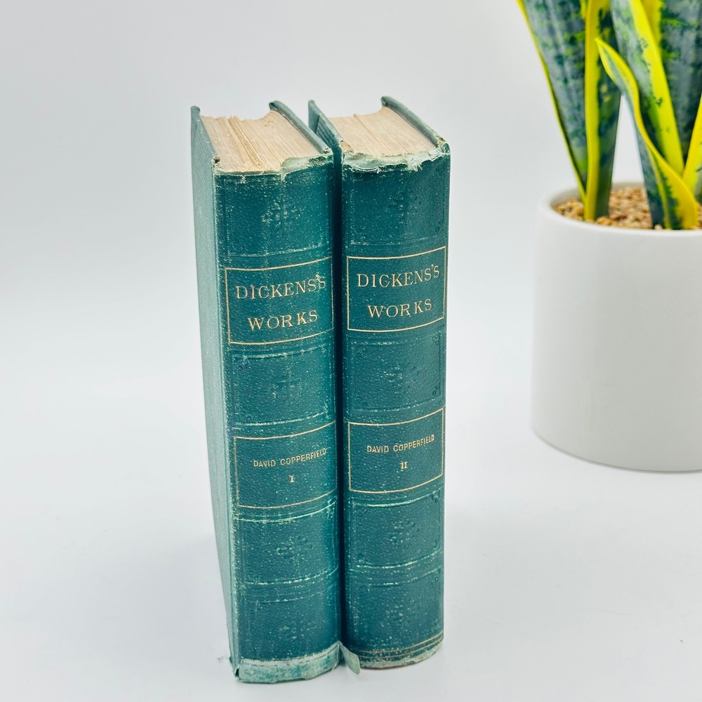 Vintage Hurd and Houghton 1877 David Copperfield Charles Dickens Vol 1 & 2 Set